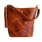Braxton Bucket in Horween Natural Derby