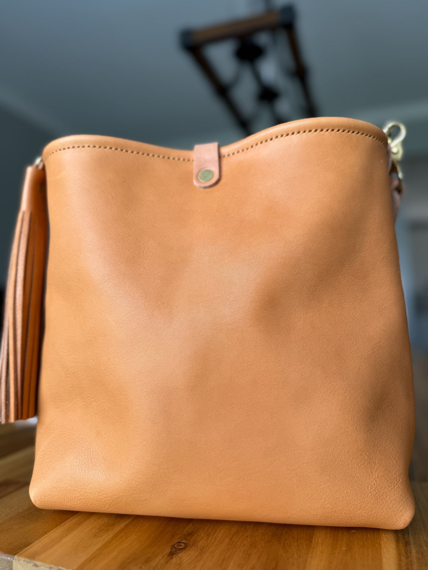Hobo Bucket in Natural Vachetta