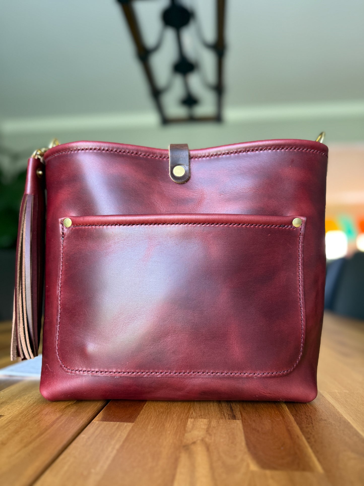 *See Description* Bennett “shorty” Bucket in Burgundy Chromexcel Horween