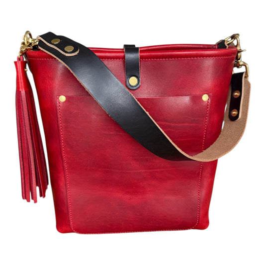 Bennett Bucket in Red Persian Horween Cypress Leather