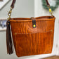 Bennett “shorty” Bucket in Wooden Vachetta Leather