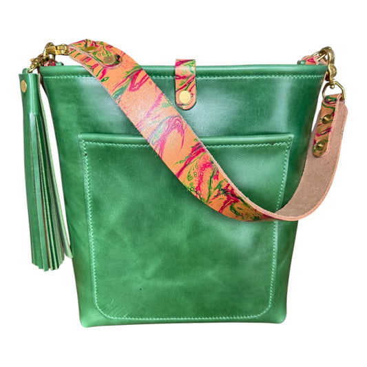 Bennett Bucket in Shamrock Green Full Grain Leather