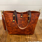 East-West Tote in Full Grain Hot Coals Leather