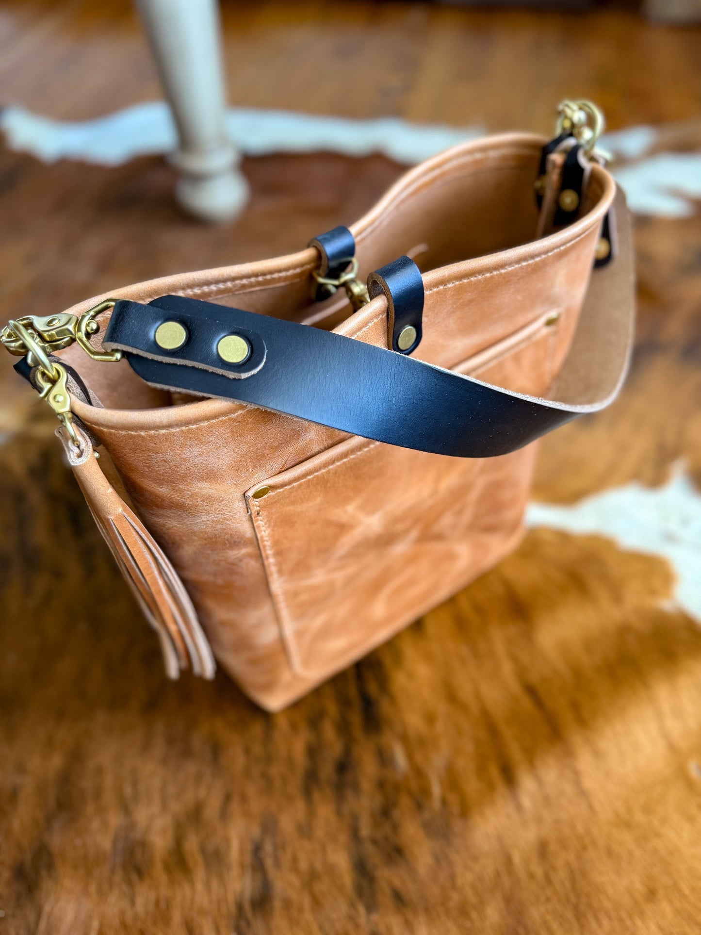 Bennett Bucket in Light Natural Derby Horween