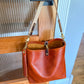 Hobo Bucket in Dark Ginger Vachetta
