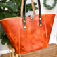 Large Shopper Tote in Horween English Tan Derby Leather