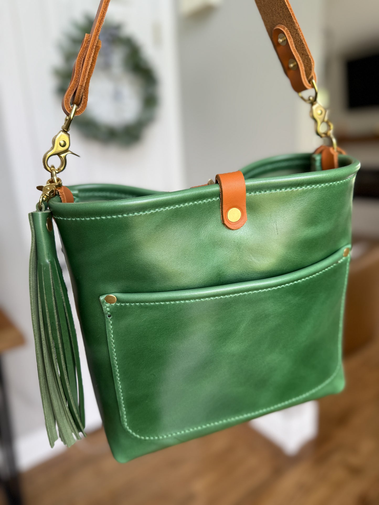 Bennett “shorty” Bucket in Shamrock Green Full Grain Leather