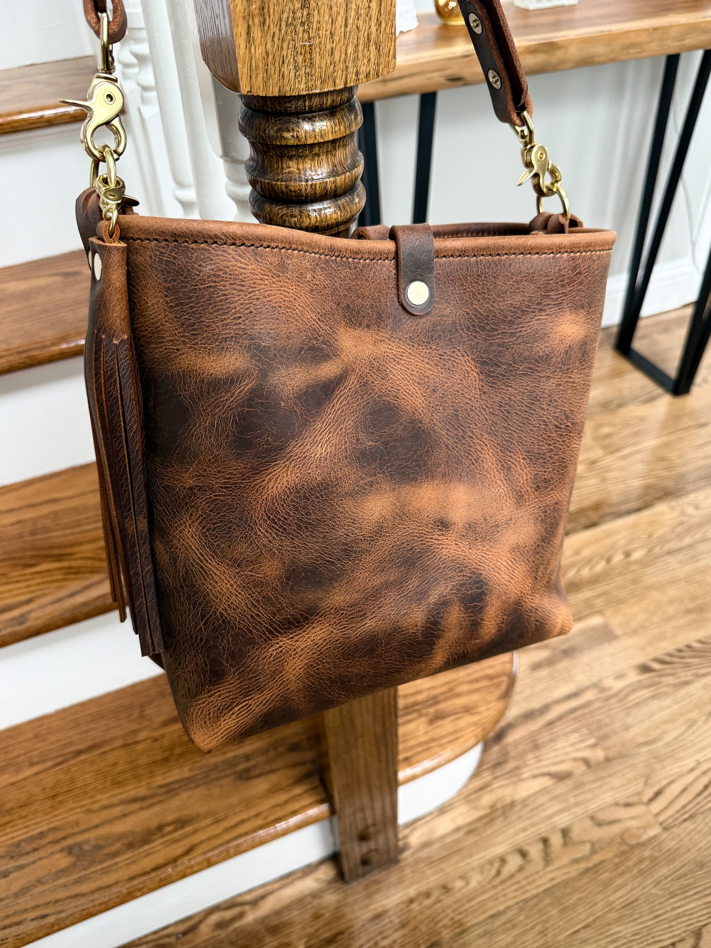 Hobo Bucket in Old Soul Full Grain Leather