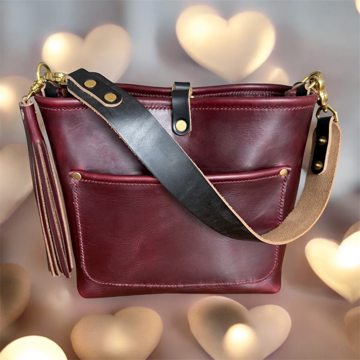 Bennett “shorty” Bucket in Horween Black Cherry Chromexcel – Lamb