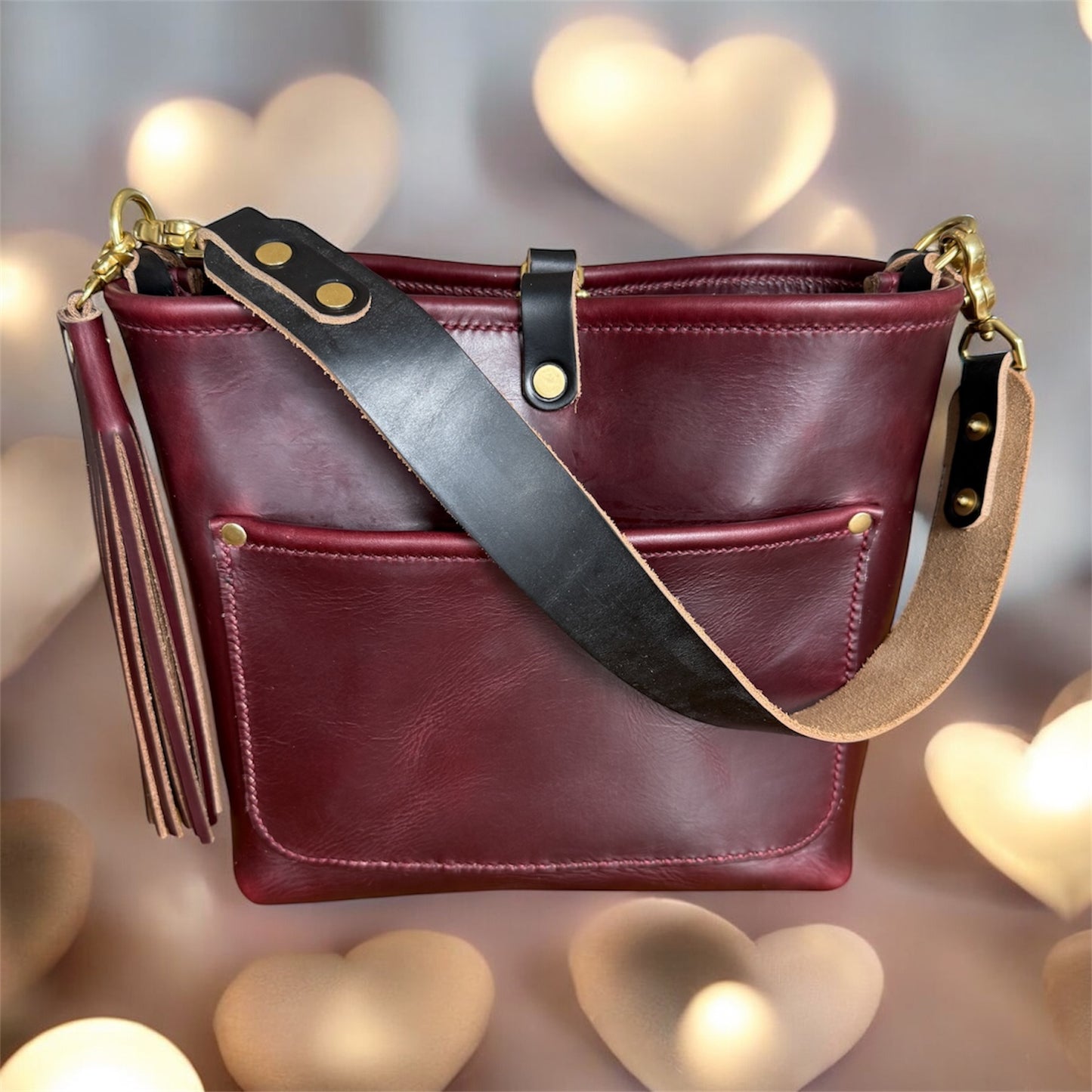 Bennett “shorty” Bucket in Horween Black Cherry Chromexcel