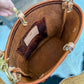 Bennett Bucket in Coffee Full Grain Bison Leather w/Dyed Strap