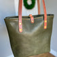 Classic Tote in Olive Italian Vachetta