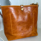 Hobo Bucket in Italian Honey Saffron Vegetable Tan w/Candy Strap