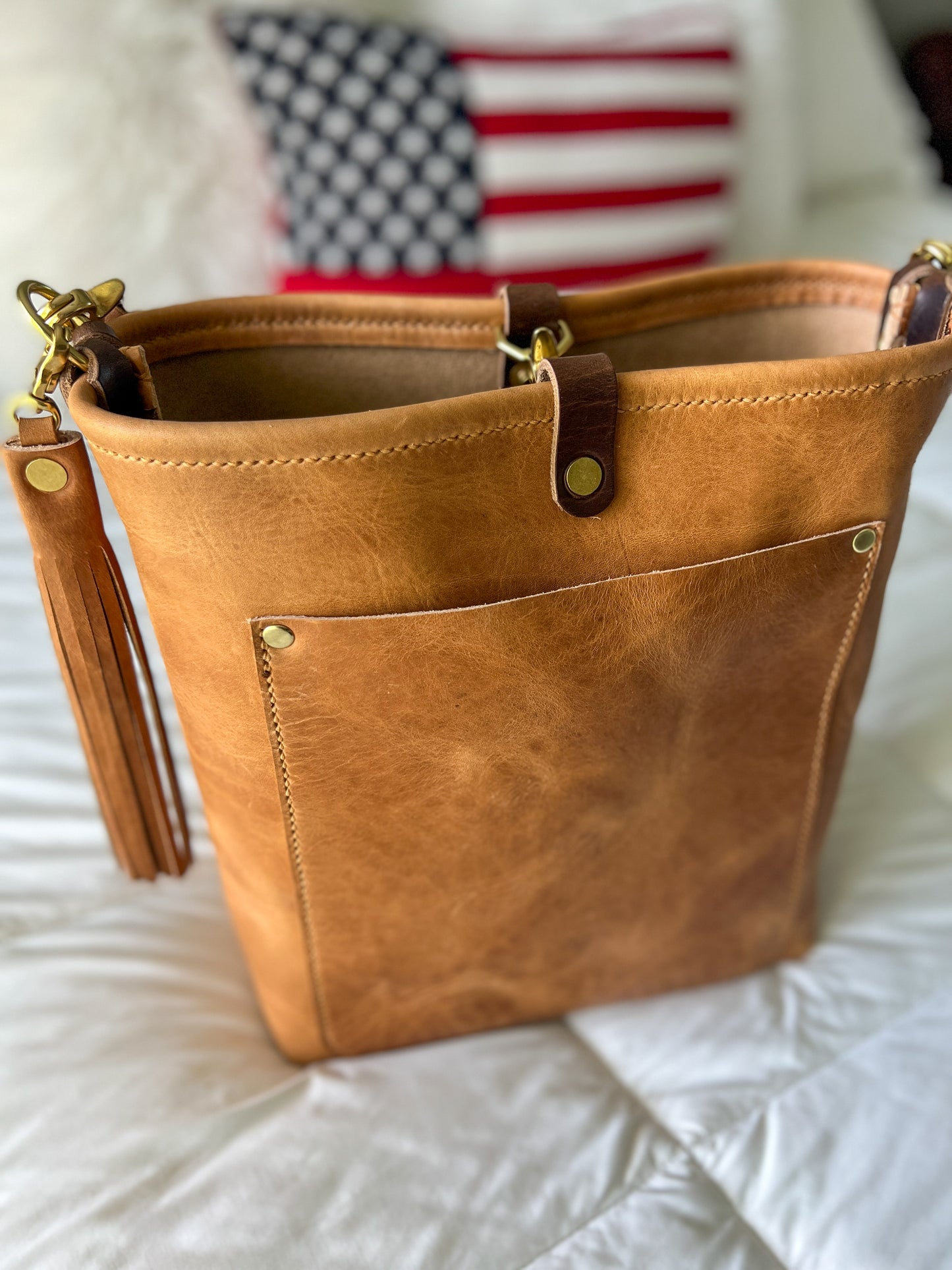 Bennett Bucket in Light Natural Derby Horween