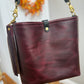 Hobo Bucket in Plum Noir Horween Horse Leather