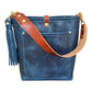 Bennett Bucket in Horween Cobalt Full Grain Leather