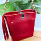 Bennett Bucket in Red Persian Horween Cypress Leather