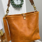 Hobo Bucket in Italian Honey Saffron Vegetable Tan w/Candy Strap