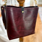 Hobo Bucket in Plum Noir Horween Horse Leather