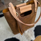 Utility Tote in Tobacco and Vachetta Leather