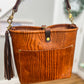 Bennett “shorty” Bucket in Wooden Vachetta Leather