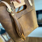 Utility Tote in Tobacco and Vachetta Leather