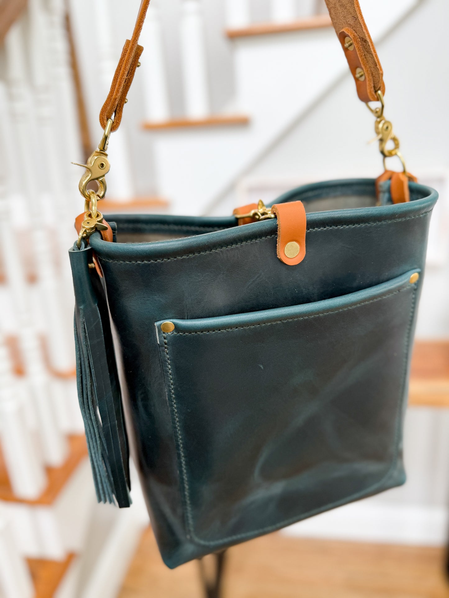 Bennett Bucket in Horween Marine Blue