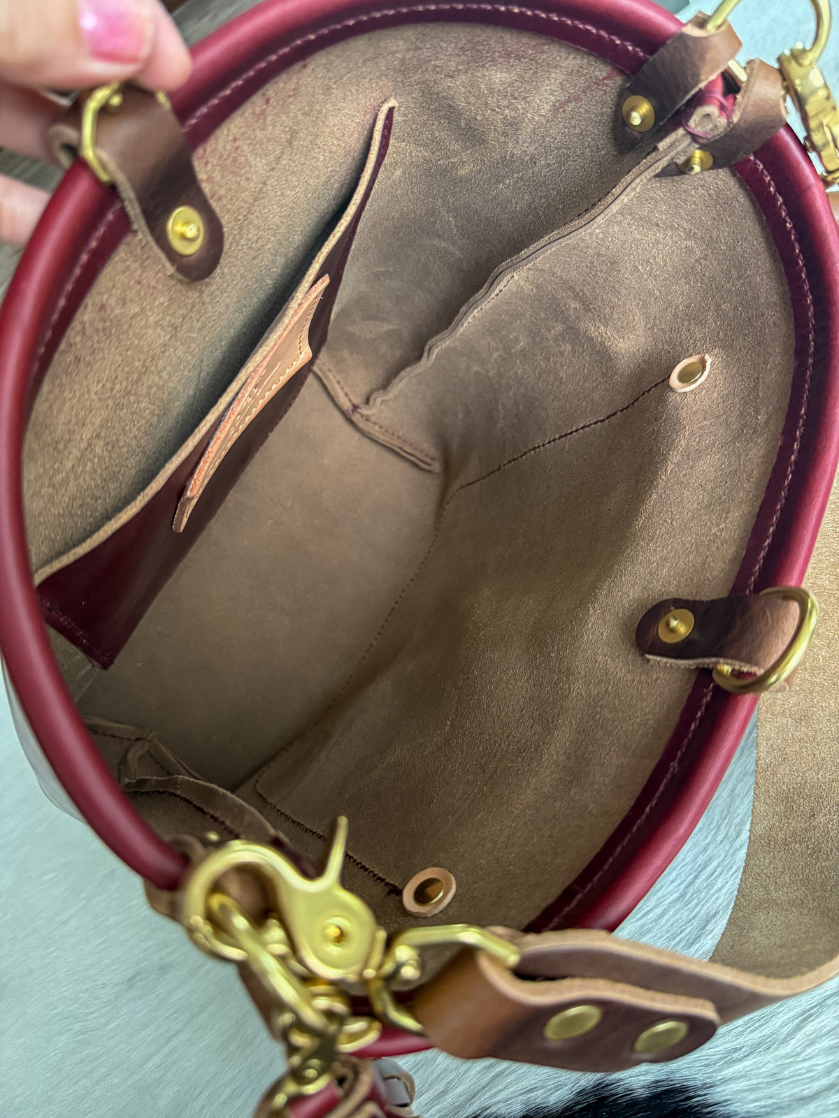 Bennett Bucket in Burgundy Chromexcel Horween