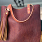 Classic Tote in Cherry Mahogany Full Grain Bison