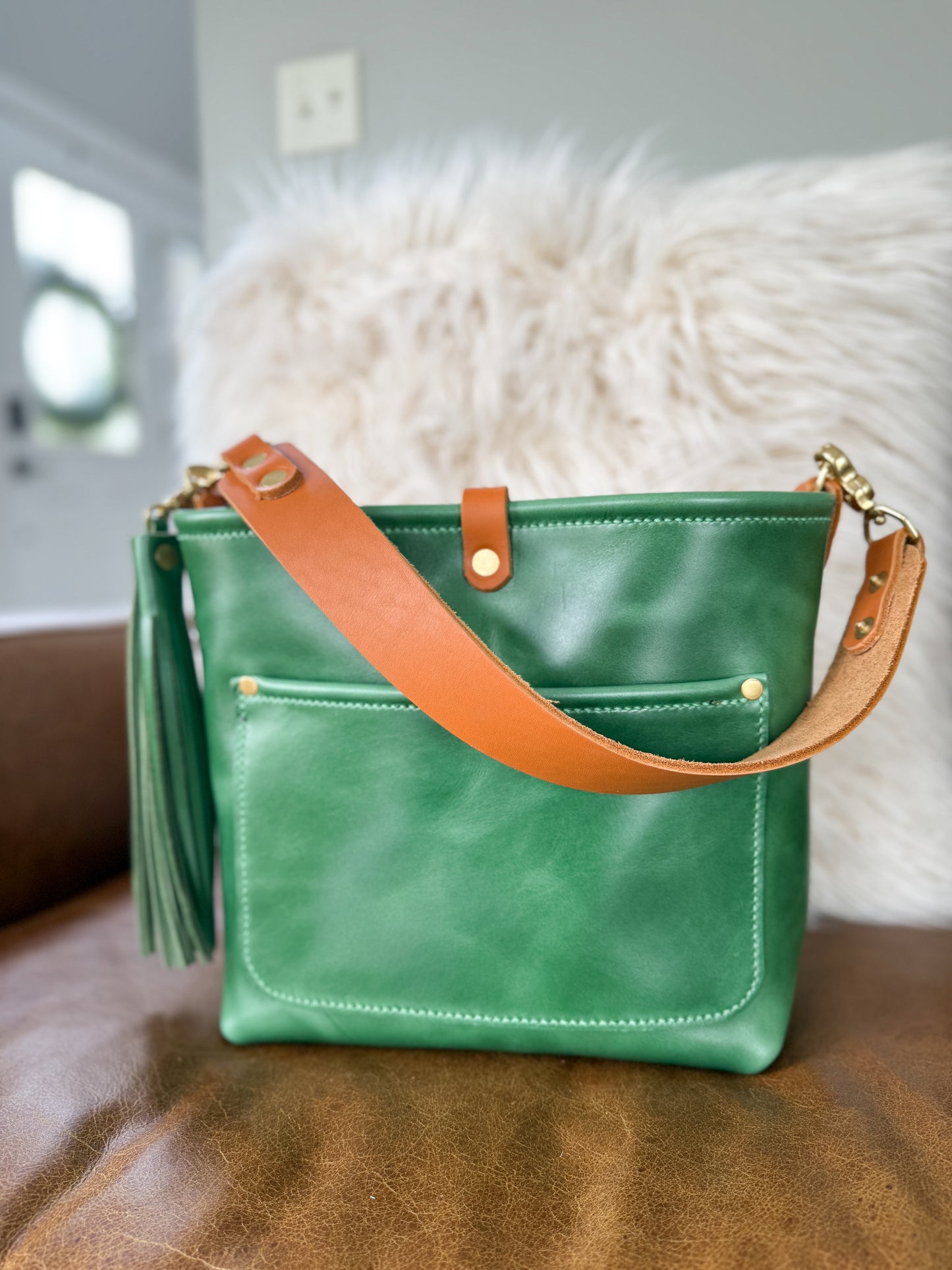 Bennett “shorty” Bucket in Shamrock Green Full Grain Leather