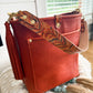 Bennett Bucket in Brick Bison Full Grain Leather w/Candy Strap
