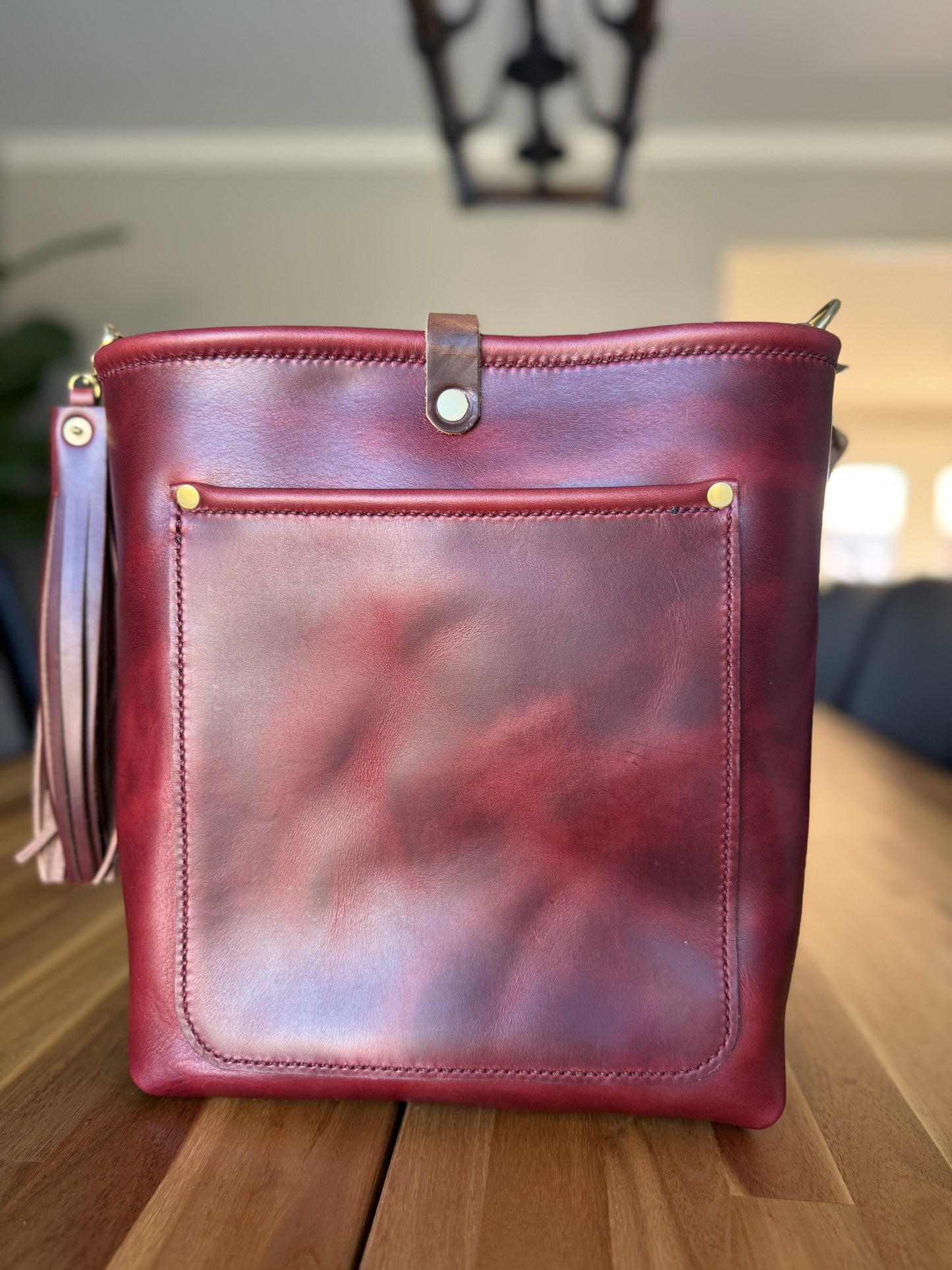 Bennett Bucket in Burgundy Chromexcel Horween