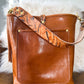 Bennett Bucket in Miel Cuoio Italian Leather w/Candy Strap