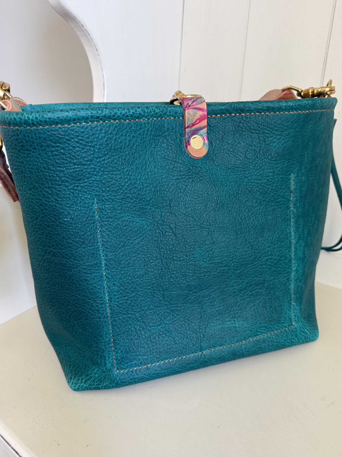 Bennett “shorty” Bucket in Blue Moon Bison w/Candy Strap