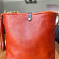 Hobo Bucket in Dark Ginger Vachetta