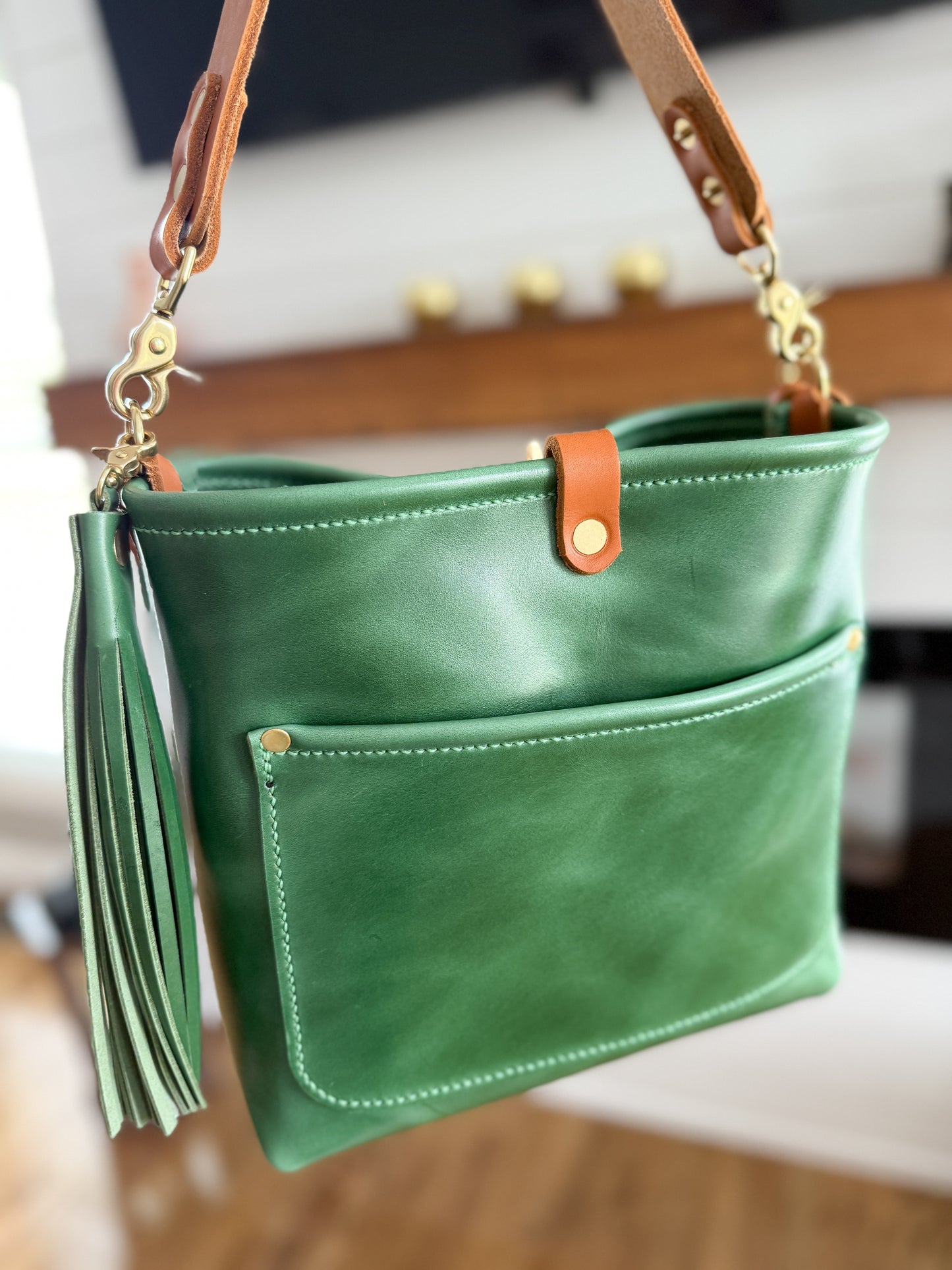 Bennett “shorty” Bucket in Shamrock Green Full Grain Leather