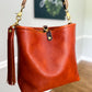 Hobo Bucket in Dark Ginger Vachetta
