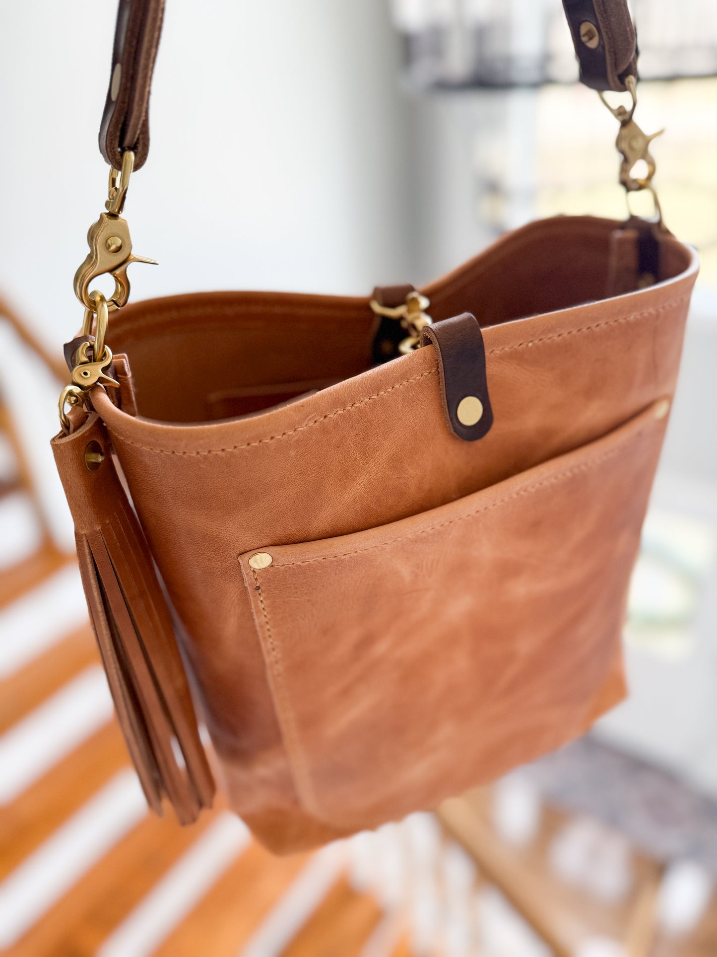 Bennett Bucket in Light Natural Derby Horween