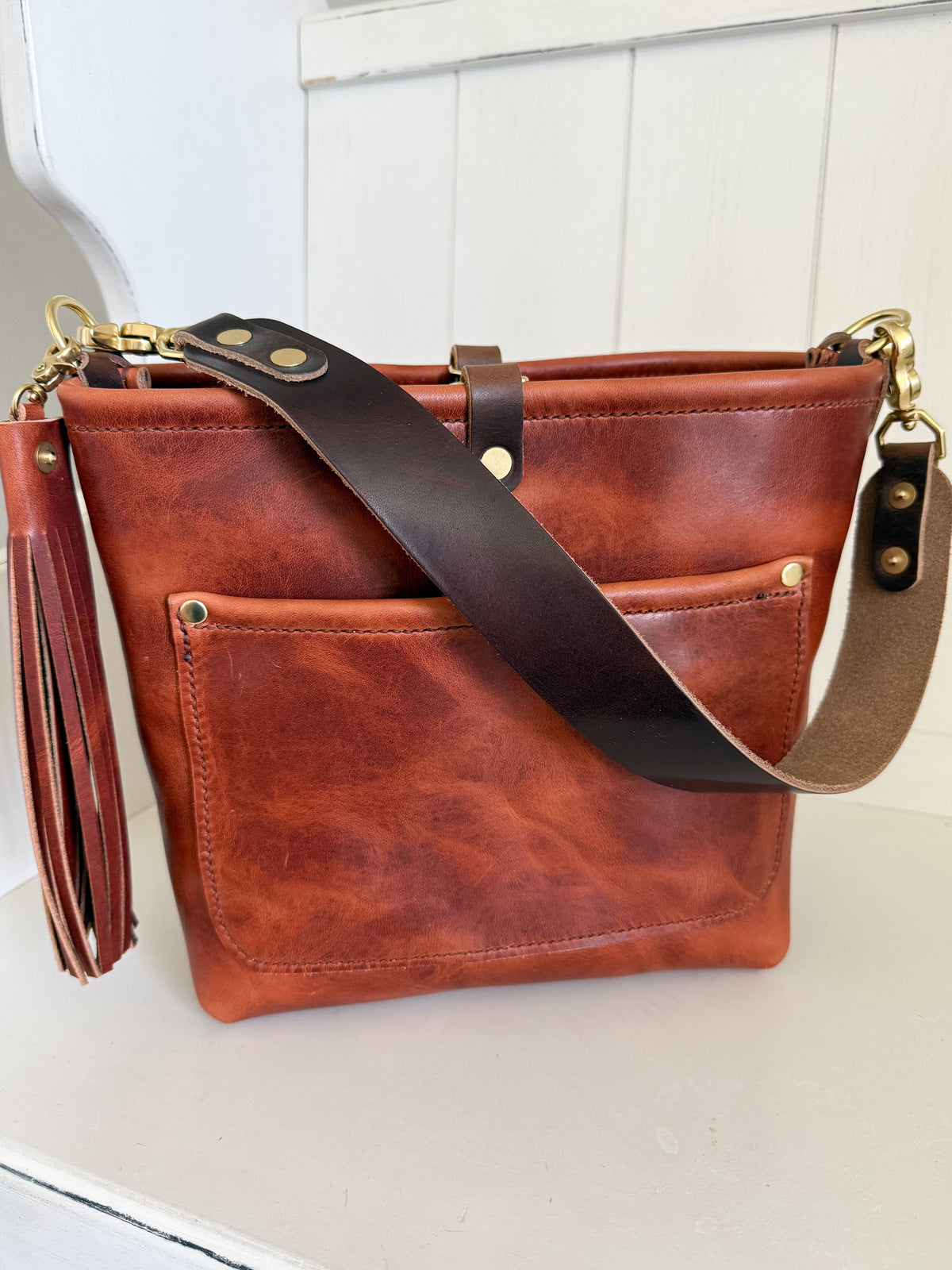 Bennett “shorty” Bucket in Horween English Tan