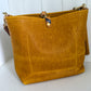 Hobo Bucket in Goldenrod Full Grain Bison w/Candy Strap
