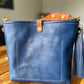 Bennett “shorty” Bucket in Denim Blue Italian Leather