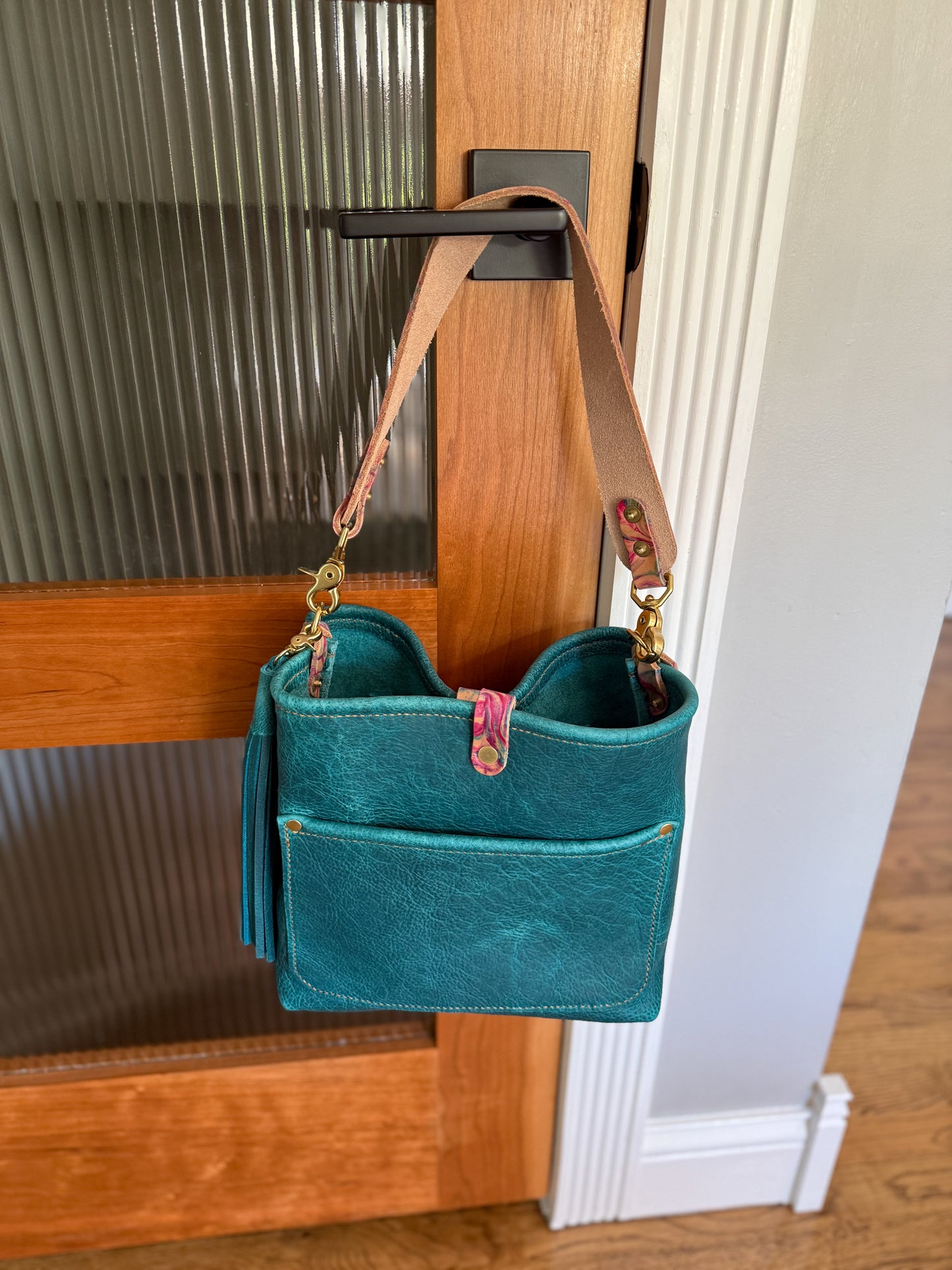 Bennett “shorty” Bucket in Blue Moon Bison w/Candy Strap