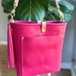 Bennett Bucket in Fuscia Vachetta (non-milled)