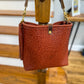 Hobo Bucket in Chestnut Full Grain Bison Leather