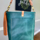Bennett Bucket in Aqua Pearl Horween
