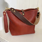 Hobo Bucket in Chestnut Full Grain Bison Leather