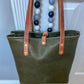 Classic Tote in Olive Italian Vachetta