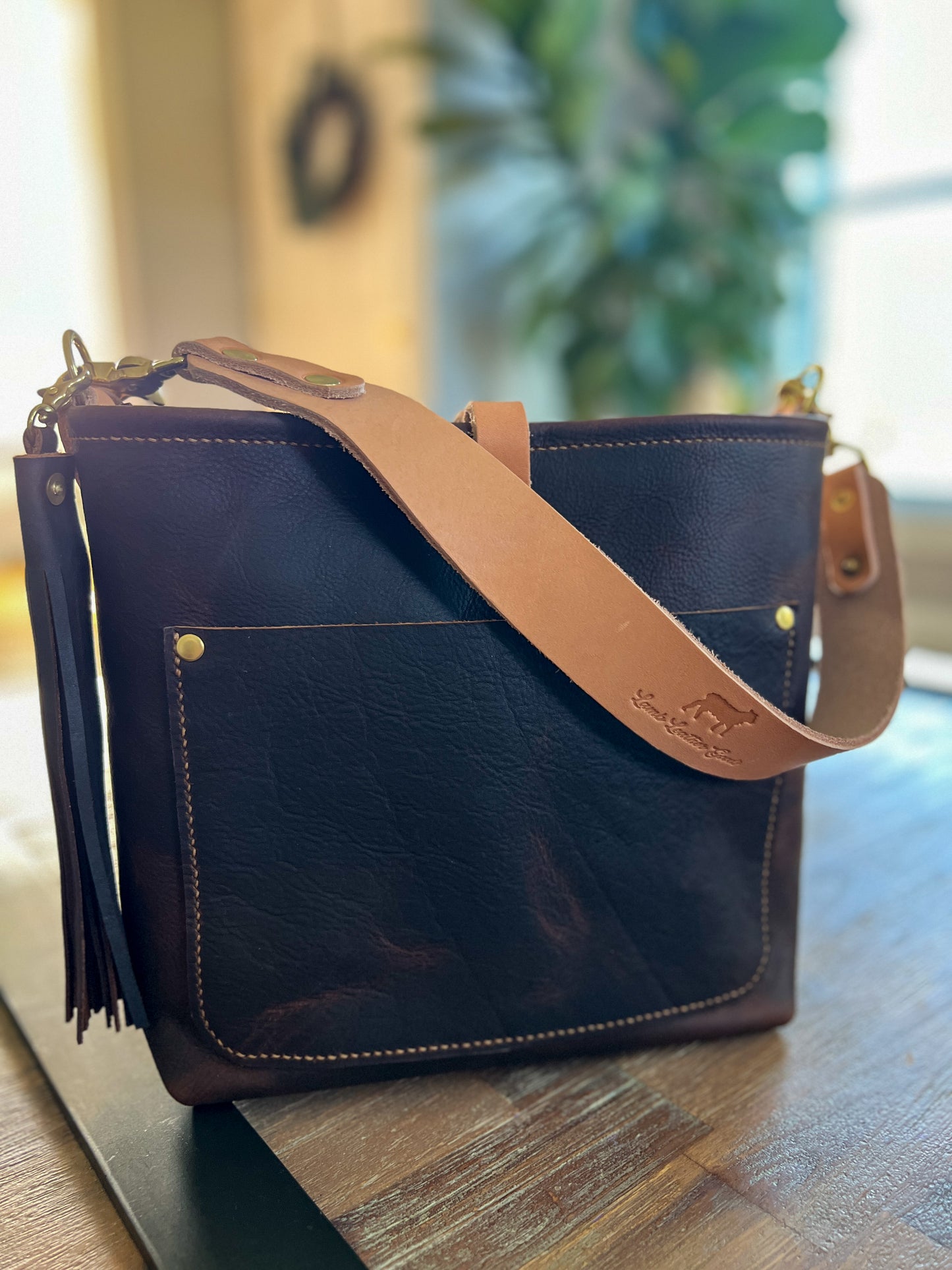 Bennett “shorty” Bucket in Brown Kodiak Full Grain Leather