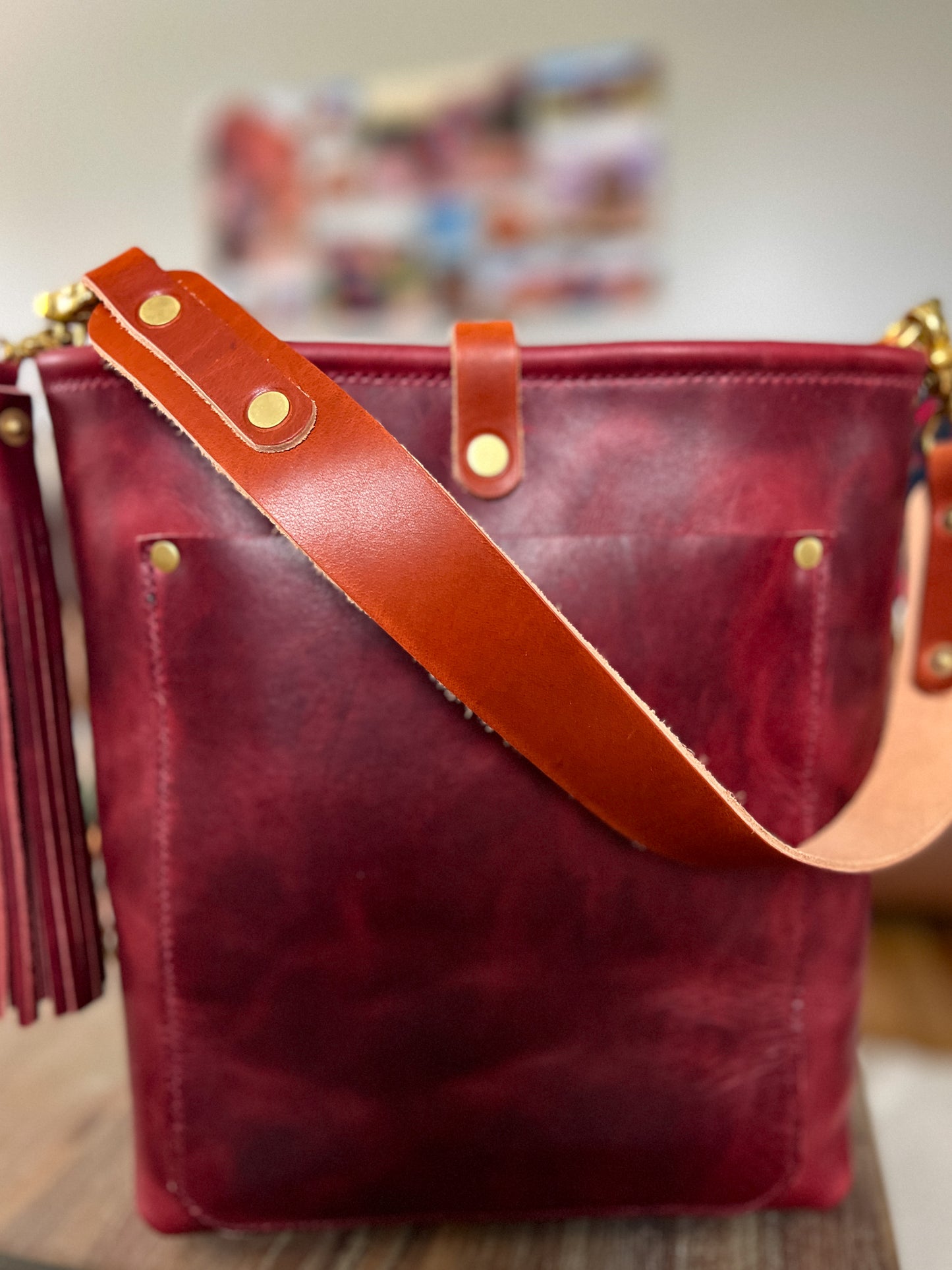 Bennett Bucket in Russet Horween Derby Leather