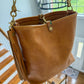 Hobo Bucket in Italian Honey Saffron Vegetable Tan w/Candy Strap